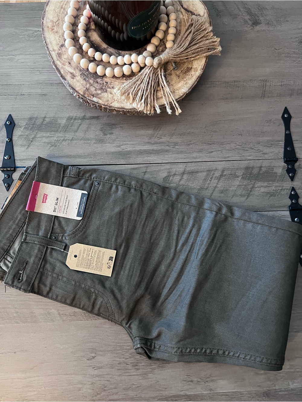 Levi's Olive Green Straight Jeans with Tags W30 L30